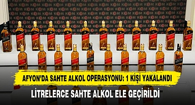 Afyon’da Sahte Alkol Operasyonu: 1 Kişi Yakalandı