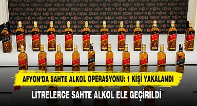 Afyon’da Sahte Alkol Operasyonu: 1 Kişi Yakalandı