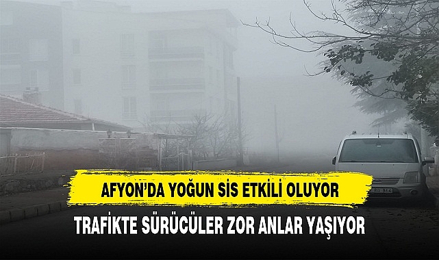 Afyon'da Yoğun Sis Hayatı Olumsuz Etkiledi