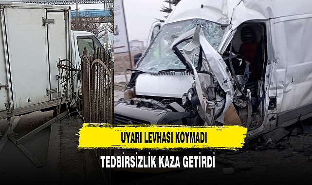 AFYONDA TRAFİK KAZASI 1 AĞIR YARALI