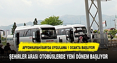 Afyonkarahisar'da otobüslerde uygulama 1 Ocakta başlıyor