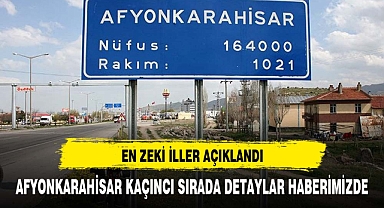 Afyonkarahisar listede kaçıncı sıraya yükseldi?