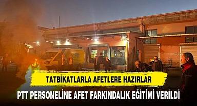 Afyonkarahisar PTT Başmüdürlüğü Personeli Afet Farkındalık Eğitimi ve Tatbikatlarla Hazır