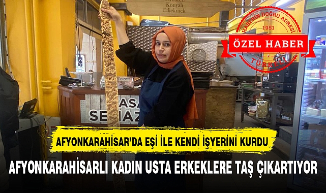 AFYONKARAHİSARLI KADIN USTA ERKEKLERE TAŞ ÇIKARTIYOR