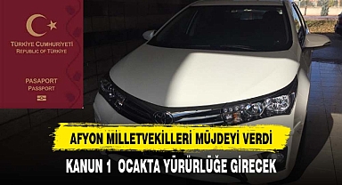 Afyonkarahisarlı vekillerden yeni yıl müjdesi geldi