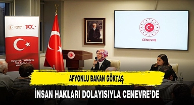 Afyonlu Bakan Göktaş Cenevre'de Ziyaretlerde Bulundu. Gündem İnsan Hakları Oldu