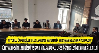 Afyonlu Öğrenciler Uluslararası Matematik Yarışmasında Şampiyon Oldu
