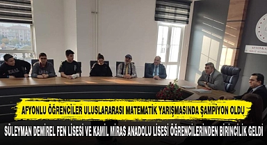 Afyonlu Öğrenciler Uluslararası Matematik Yarışmasında Şampiyon Oldu
