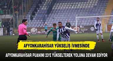 Afyonspor puan kayıplarını telafi etmeye devam ediyor