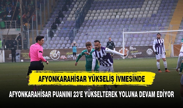 Afyonspor puan kayıplarını telafi etmeye devam ediyor