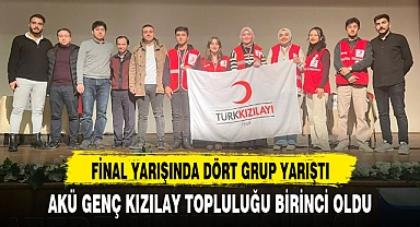 AKÜ GENÇ KIZILAY TOPLULUĞU BİRİNCİ OLDU