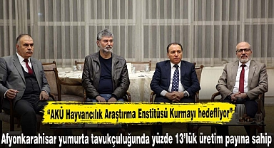 “AKÜ Hayvancılık Araştırma Enstitüsü Kurmayı hedefliyor”
