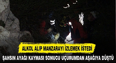 ALKOL ALIP MANZARAYI İZLEMEK İSTEDİ