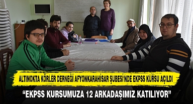 Altınokta Körler Derneği Afyonkarahisar Şubesi'nde Ekpss Kursu Açıldı