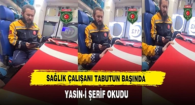 Ambulansta Görevli Sağlıkçı Şehit Teğmen Günay'ın Tabutunun Başında Yasin-i Şerif Okudu.