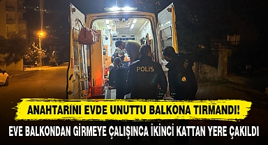 Anahtarını Evde Unuttu Balkona Tırmandı!