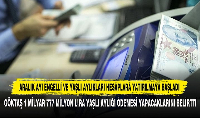 Aralık Ayı Engelli Ve Yaşlı Aylıkları Hesaplara Yatırılmaya Başladı