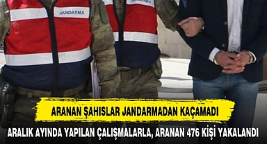 ARANAN ŞAHISLAR JANDARMADAN KAÇAMADI