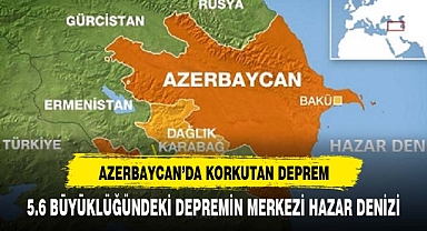 Azerbaycan'da merkez üssü Hazar Denizi olan deprem