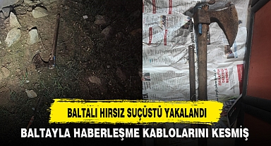 BALTALI HIRSIZ SUÇÜSTÜ YAKALANDI
