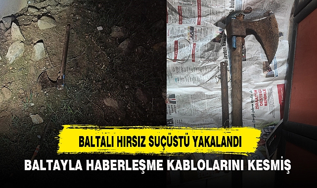 BALTALI HIRSIZ SUÇÜSTÜ YAKALANDI