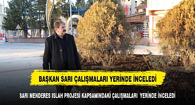 Başkan Sarı Islah ve Peyzaj çalışmalarını yerinde inceledi