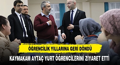 Bayat Kaymakamı Aytaç KYK Yurtlarında Kalan Öğrencilerle Bir Araya Geldi