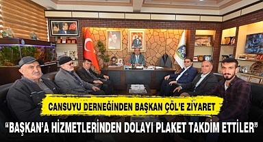 Cansuyu Derneğinden Başkan Çöl'e ziyaret