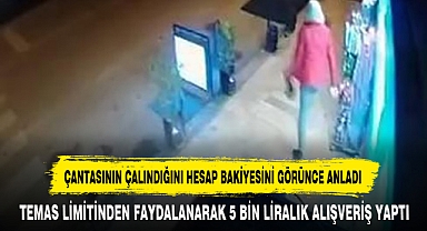 ÇANTASININ ÇALINDIĞINI HESAP BAKİYESİNİ GÖRÜNCE ANLADI