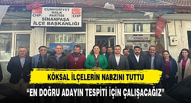 CHP Grup Başkanvekili Köksal, ilçelerin nabzını tuttu