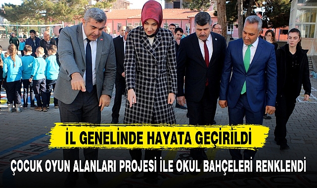 ÇOCUK OYUN ALANLARI PROJESİ İLE OKUL BAHÇELERİ RENKLENDİ