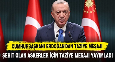 Cumhurbaşkanı Erdoğan'dan Taziye Mesajı