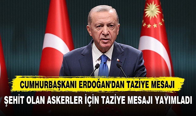 Cumhurbaşkanı Erdoğan'dan Taziye Mesajı