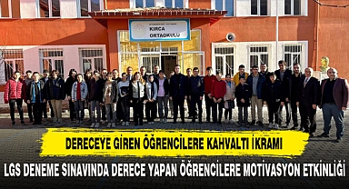 Dereceye Giren Öğrencilere Kahvaltı İkramı