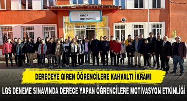 Dereceye Giren Öğrencilere Kahvaltı İkramı