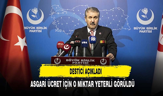 Destici, partisinin asgari ücret teklifini açıkladı