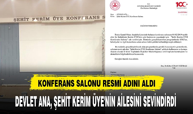 DEVLET ANA, ŞEHİT KERİM ÜYE'NİN AİLESİNİ SEVİNDİRDİ
