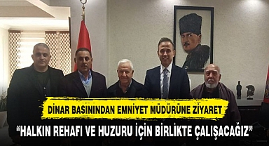 Dinar Basınından Emniyet Müdürü Yanık'a Ziyaret