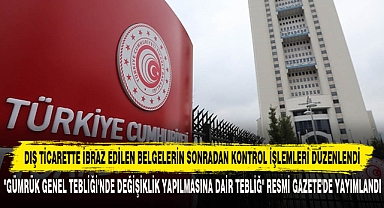 Dış Ticarette İbraz Edilen Belgelerin Sonradan Kontrol İşlemleri Düzenlendi
