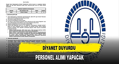 Diyanet İşleri  Duyurdu. Personel  Alımı Yapacak