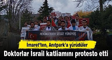 Doktorlar İsrail katliamını protesto etti