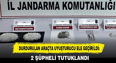 DURDURULAN ARAÇTA UYUŞTURUCU ELE GEÇİRİLDİ: