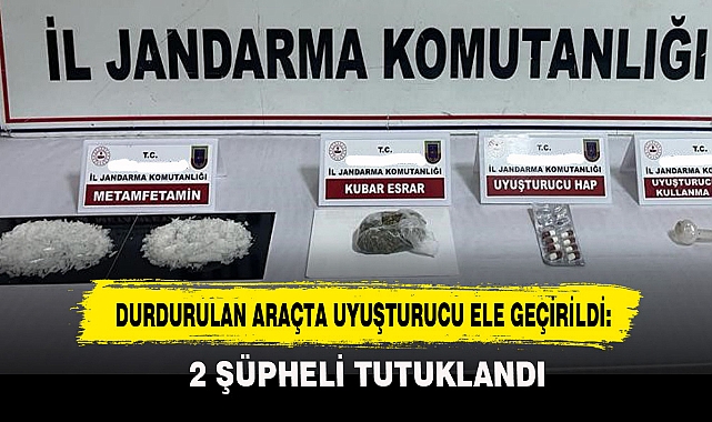 DURDURULAN ARAÇTA UYUŞTURUCU ELE GEÇİRİLDİ: