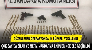 DÜZENLENEN OPERASYONDA 11 ŞÜPHELI YAKALANDI