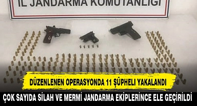DÜZENLENEN OPERASYONDA 11 ŞÜPHELI YAKALANDI