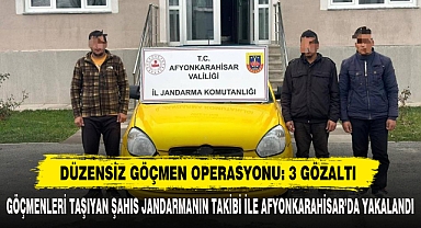 Düzensiz Göçmen Operasyonu: 3 Gözaltı