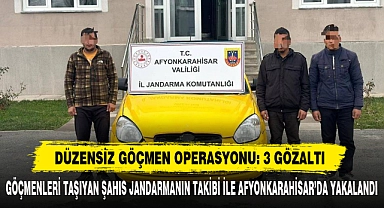 Düzensiz Göçmen Operasyonu: 3 Gözaltı