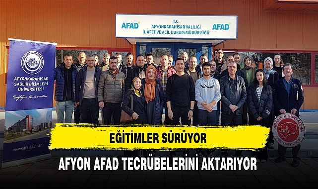 Eğitimler Sürüyor. Afyon'da AFAD Tecrübelerini  Aktarıyor