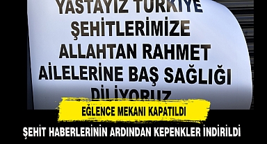 EĞLENCE MEKANI KAPATILDI