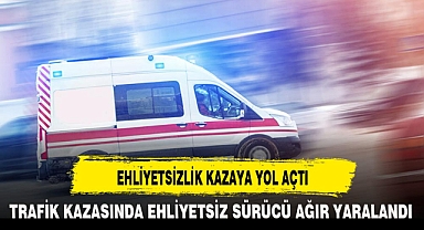 EHLİYETSİZLİK KAZAYA YOL AÇTI